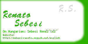 renato sebesi business card